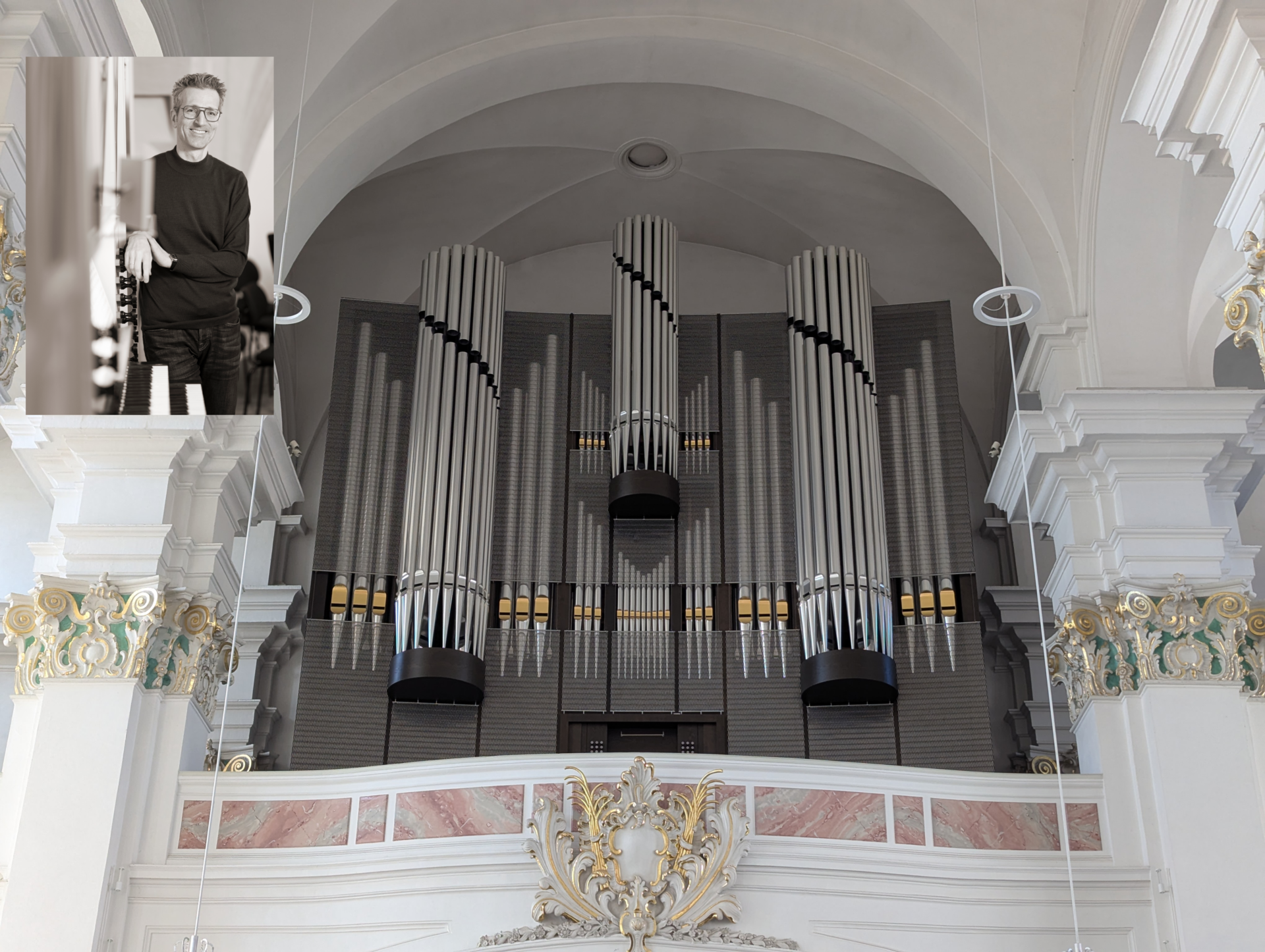 Cybele on the road – recording with the organist Wolfgang Kogert at the large Kuhn organ (Jesuitenkirche Heidelberg)