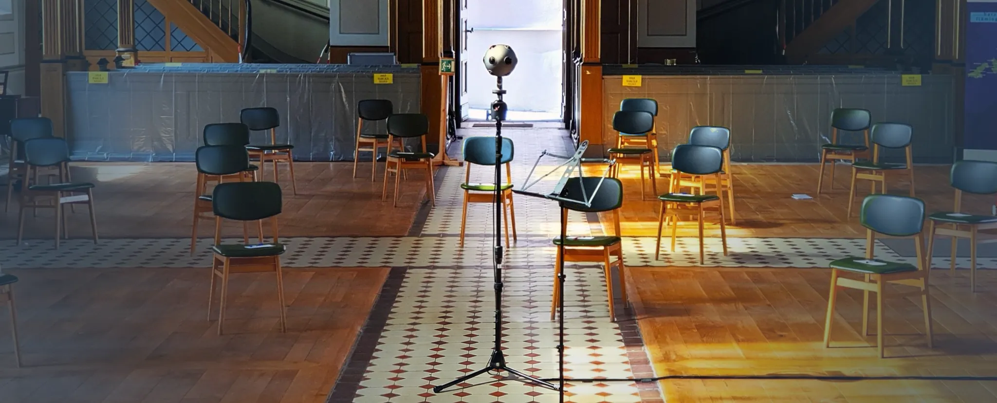 Cybele Studio on the road - St. Agnus Kirche Köthen während einer 360-Grad-Video-Live-Produktion (Virtuelle Realität)